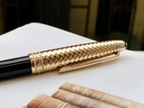 Bút Dạ Bi Montblanc Meisterstuck Doue Geometric Dimension Champagne Gold Classique