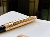 Bút Dạ Bi Montblanc Meisterstuck Doue Geometric Dimension Champagne Gold Classique