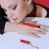 Bút Máy Tibaldi Bamboo Lipstick Red Resin with Sterling Silver Tassel