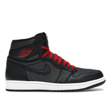 NIKE AIR JORDAN 1 RETRO HIGH BLACK SATIN GYM RED 555088-060