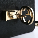 Túi xách Gucci interlocking màu đen - size 20cm