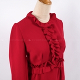 váy đỏ vạt bèo Sandro - new tag - size 36
