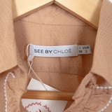 Áo không tay chấm bi nâu nhạt See By Chloe-  size 38