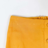 Chân váy midi Oasis đũi màu vàng - size 8