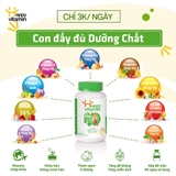 Happy Vitamin Kids Plus+ - Bổ sung Vitamin tổng hợp cho bé  có D3K2,A,B12,C,DHA giúp con ăn ngon, tăng đề kháng cho trẻ