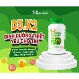 Happy Vitamin Kids Plus+ - Bổ sung Vitamin tổng hợp cho bé  có D3K2,A,B12,C,DHA giúp con ăn ngon, tăng đề kháng cho trẻ