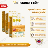 Kẹo mút keo ong lá thường xuân Happy Vitamin hỗ trợ ngăn ngừa ho, viêm họng, khản tiếng, bảo vệ vòm họng 12 que/hộp