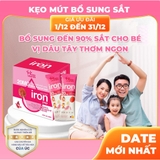 Kẹo mút bổ sung Sắt cho bé Happy Vitamin - hàm lượng Sắt hữu cơ hỗ trợ tạo hồng cầu, ngừa thiếu máu,khỏe mạnh, hồng hào