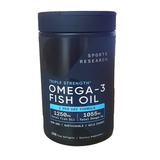 Sports Research Triple Strength Omega-3 Fish Oil, 150 Fish Softgels