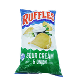 Ruffles Potato Chips, Sour Cream & Onion 6.5Oz
