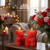 Nến gấu nhỏ ôm trái tim 5x6cm