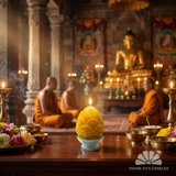 Nến Búp Sen đôi 10x18cm