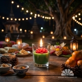 Nến cốc hoa sen 5x5cm