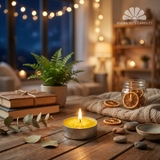 Hộp Tealigh ép hoa 100 viên