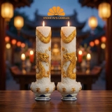 Bộ Trụ Rồng Sen Đại 18x50cm