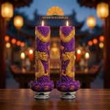 Bộ Trụ Rồng Sen Đại 18x50cm