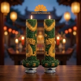 Bộ Trụ Rồng Sen Đại 18x50cm