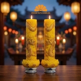 Bộ Trụ Rồng Sen Đại 18x50cm
