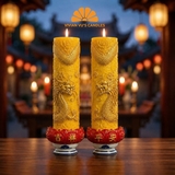 Bộ Trụ Rồng Sen Đại 18x50cm