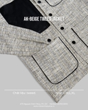 AK-Beige Tweed Jacket