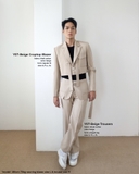 Y07-Beige Layers Trouser