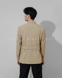 Blazer-Beige cột dây