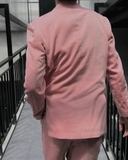 Pink Denim Blazer