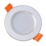 Đèn LED Âm trần Downlight đổi màu 3W Viền Bạc AT10 ĐM 60/3W RẠNG ĐÔNG