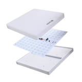 Đèn LED Ốp trần Vuông 18W Đổi màu đế nhựa LN12N ĐM 220x220/18W RẠNG ĐÔNG