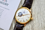 ORIENT BAMBINO OPEN HEART RA-AG0003S10B VIỀN VÀNG GOLD