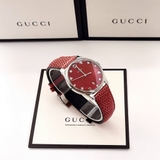 GUCCI G-TIMELESS RED MOTHER OF PEARL DIAL RED LEATHER YA1264041