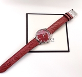 GUCCI G-TIMELESS RED MOTHER OF PEARL DIAL RED LEATHER YA1264041