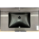 Bộ Lavabo bàn đá bo góc CABG-034B gương led 80cm