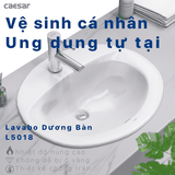 Lavabo chậu rửa mặt Caesar L5018 bán âm dương vành