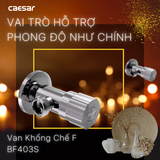 Van Khóa Góc Caesar BF403S (Ø21) 1 Đường Nước