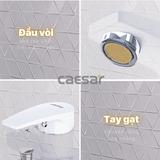 Vòi Hoa Sen CAESAR S393CW Màu Trắng Tay Sen Massage Nóng Lạnh