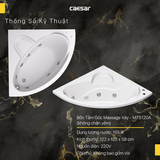 Bồn tắm góc Caesar MT5120A loại xây - có massage dài 1m2