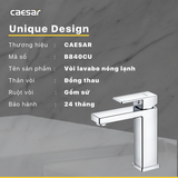 Vòi lavabo chậu rửa mặt Caesar B840CU nóng lạnh kèm nút xả nhấn