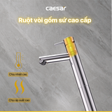 Vòi lavabo chậu rửa mặt Caesar B041CU nước lạnh cổ cao kèm nút xả nhấn
