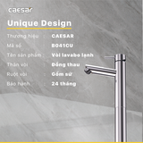 Vòi lavabo chậu rửa mặt Caesar B041CU nước lạnh cổ cao kèm nút xả nhấn