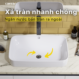 Chậu Rửa Lavabo Caesar L5262 Đặt Bàn 580x380 mm