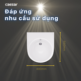 Lavabo chậu rửa mặt Caesar LF5302 bán âm dương vành