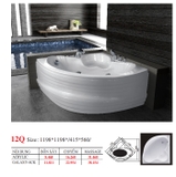 Bồn tắm góc Việt Mỹ 12Q dài 1m19