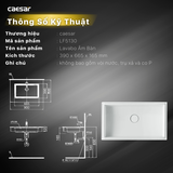 Lavabo chậu rửa mặt Caesar LF5130 âm bàn