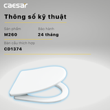 Nắp Bàn Cầu Caesar M260 Rơi Êm