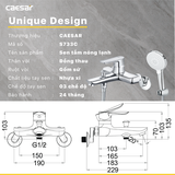 Vòi sen tắm nóng lạnh Caesar S733C