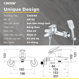 Vòi sen tắm nóng lạnh Caesar S813C