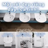 Lavabo chậu rửa mặt Caesar LF5302 bán âm dương vành