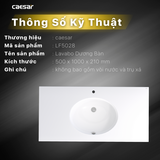 Chậu Rửa Lavabo Dương Bàn CAESAR LF5028