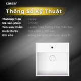 Lavabo Caesar LF5380 Treo Tường - Đặt Bàn